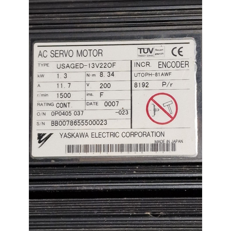 Servomotor Yaskawa USAGED 13V22OF